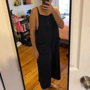 Mango silk overalls